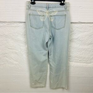 NWT BETWEEN US Y2K High rise straight denim jean butterfly print back jeans 13